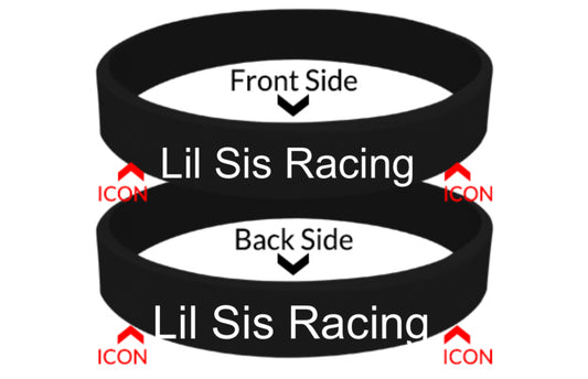 Lil Sis Racing Black and White Bracelets